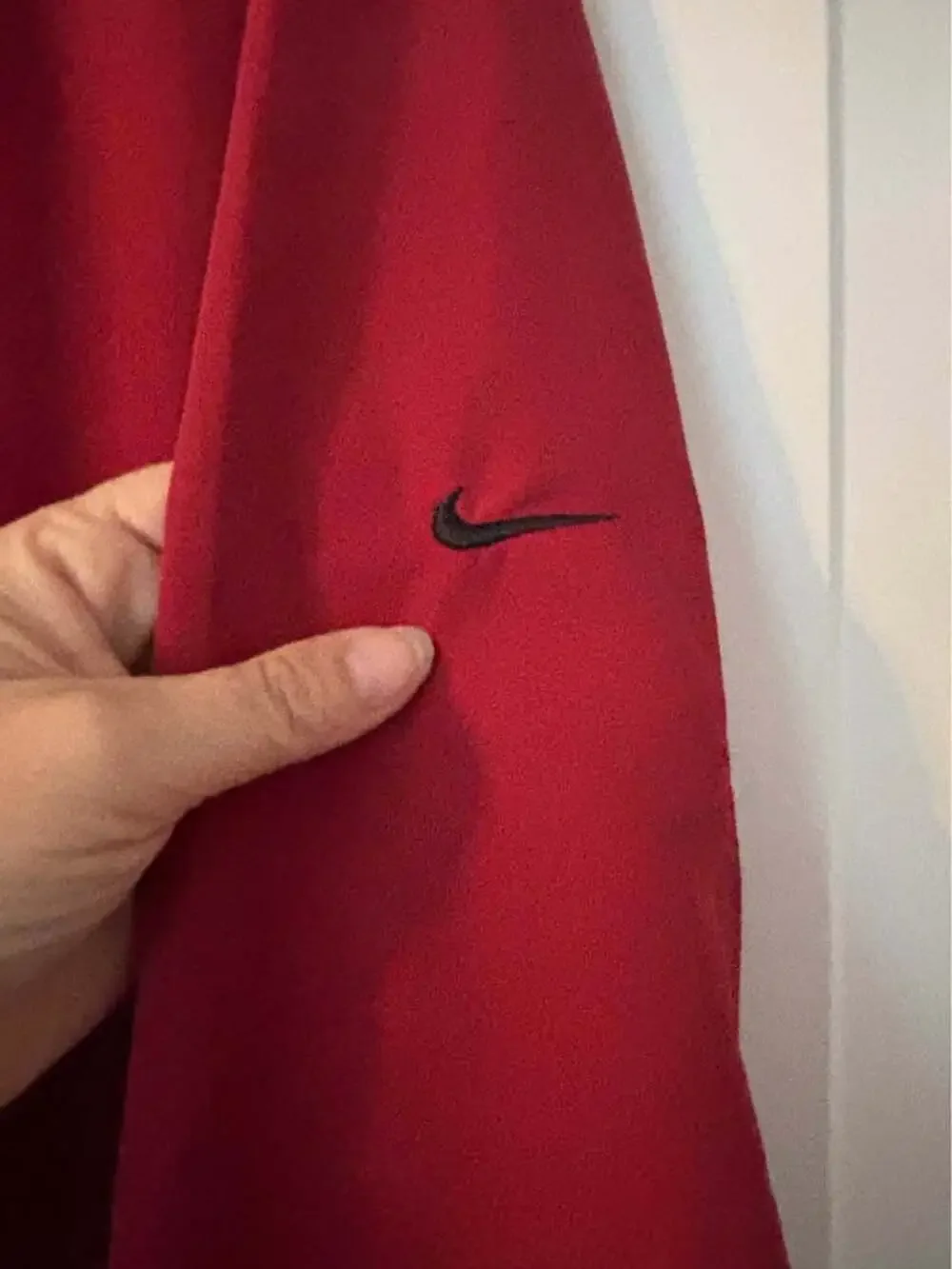 Vintage Nike Golf V-Neck Pullover Windshirt Red Mens XL Savannah Harbor Georgia